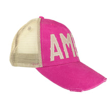 Load image into Gallery viewer, trucker hat: pink amen