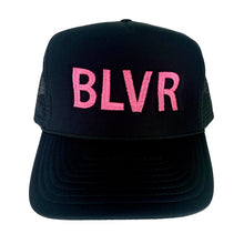 Load image into Gallery viewer, trucker hat: black blvr