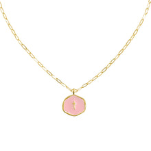 Load image into Gallery viewer, believe large child's enamel pink necklace
