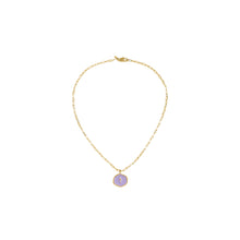 Load image into Gallery viewer, believe large child's enamel purple necklace