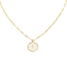 Load image into Gallery viewer, believe large child's enamel white necklace