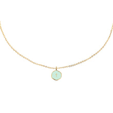 Load image into Gallery viewer, believe small child's enamel sea green necklace