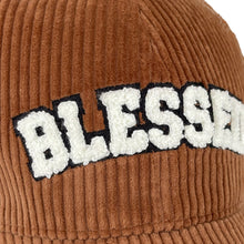 Load image into Gallery viewer, corduroy hat: brown blessed