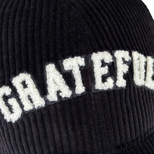 Load image into Gallery viewer, corduroy hat: black grateful