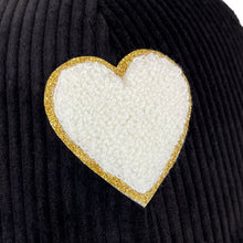 Load image into Gallery viewer, corduroy hat: black heart