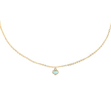 Load image into Gallery viewer, heart child's enamel blue necklace