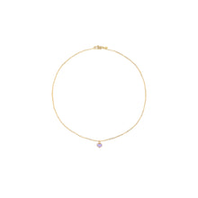 Load image into Gallery viewer, heart child's enamel purple necklace