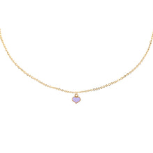 Load image into Gallery viewer, heart child's enamel purple necklace