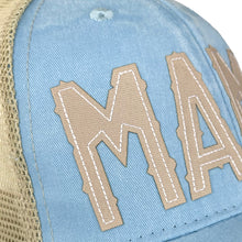 Load image into Gallery viewer, trucker hat: baby blue mama