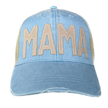 Load image into Gallery viewer, trucker hat: baby blue mama