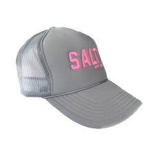 Load image into Gallery viewer, trucker hat: gray salty