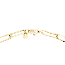Load image into Gallery viewer, 14k gold chunky chain necklace with lock charm and lobster clasp