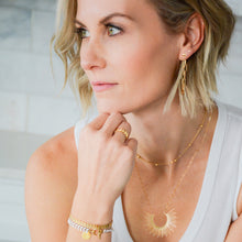Load image into Gallery viewer, 14k gold-plated, leaf and vine design bracelet