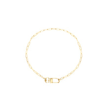 Load image into Gallery viewer, 14k gold chain, Christian layering necklace with oversized swivel clasp