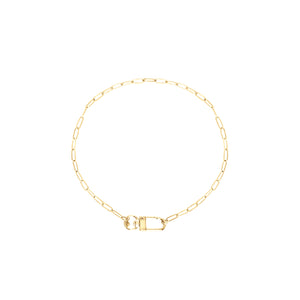 14k gold chain, Christian layering necklace with oversized swivel clasp
