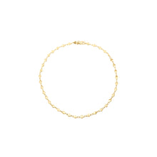 Load image into Gallery viewer, 14k gold chain, Christian, flat bead necklace perfect for layering
