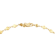 Load image into Gallery viewer, 14k gold chain, Christian, flat bead necklace perfect for layering with lobster clasp
