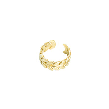 Load image into Gallery viewer, 14k gold, Christian jewelry, leaf and vines adjustable ring