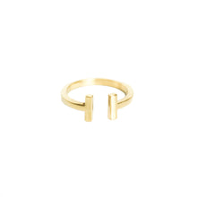 Load image into Gallery viewer, 14k gold, faith inspired, bold adjustable stacking ring