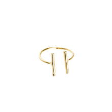 Load image into Gallery viewer, 14k gold, faith inspired, thin adjustable stacking ring