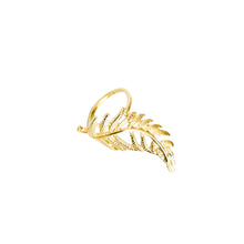 Load image into Gallery viewer, 14k gold, Christian jewelry, large, leaf adjustable ring
