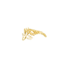 Load image into Gallery viewer, 14k gold, faith based, stylish leaf adjustable ring