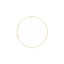 Load image into Gallery viewer, 14k gold, Christian, shiny flat chain necklace with star accent perfect for layering with other necklaces