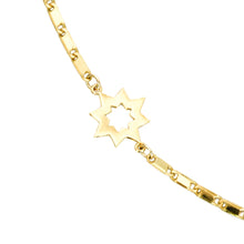 Load image into Gallery viewer, 14k gold, faith inspired, flat chain necklace with star
