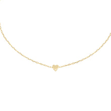 Load image into Gallery viewer, 14k gold Christian layering necklace with heart bead
