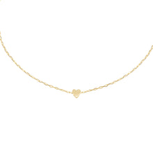 Load image into Gallery viewer, 14k gold Christian layering necklace with heart bead