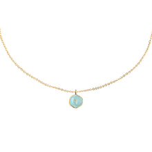 Load image into Gallery viewer, believe small child&#39;s enamel blue necklace
