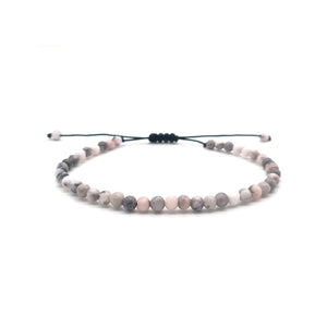 child's stone gray zebra jasper bracelet