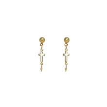 Load image into Gallery viewer, follow cross earrings
