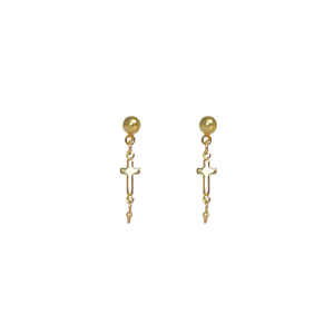 follow cross earrings