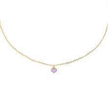 Load image into Gallery viewer, heart child&#39;s enamel purple necklace
