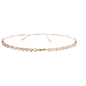 layering bracelet mixed gold + blush