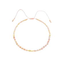 Load image into Gallery viewer, layering bracelet mixed gold + blush
