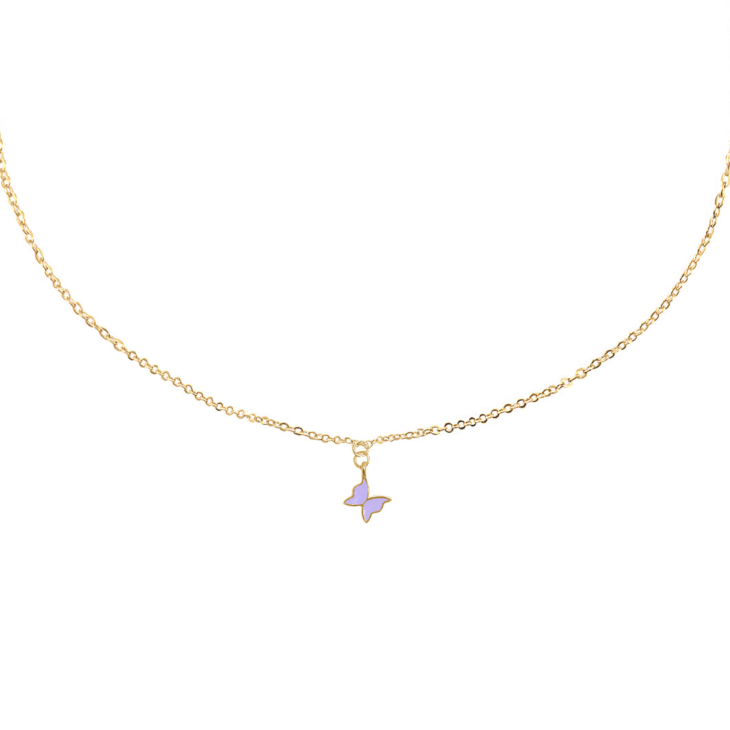 new creation child's enamel purple necklace