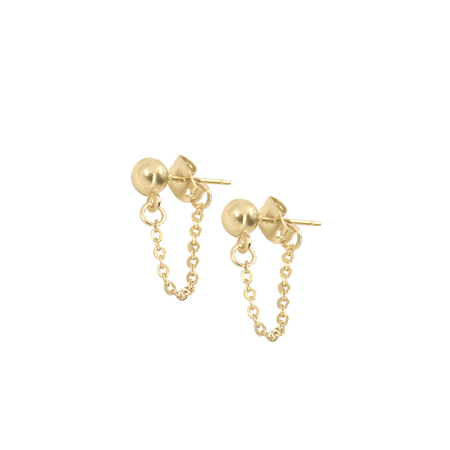 Ball Chain Looping Stud Earrings Ball Chain Looping Stud Earrings