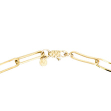 Load image into Gallery viewer, 14k gold chunky chain necklace with lock charm and lobster clasp
