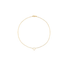 Load image into Gallery viewer, 14k gold dainty, Christian necklace with heart charm perfect for layering necklaces
