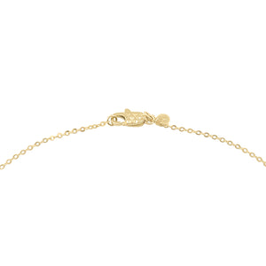 14k gold dainty necklace with heart charm and lobster clasp