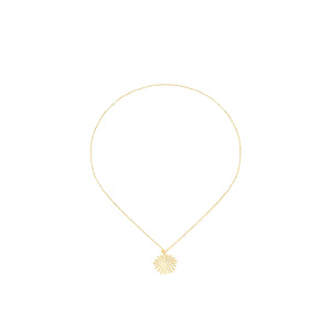 14k gold, palm leaf pendant necklace, Christian jewelry