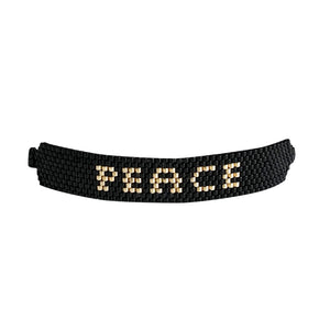 Fruit of the Spirit beaded bracelet with word Peace.