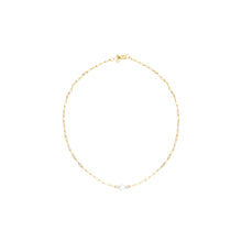 Load image into Gallery viewer, 14k gold, Christian necklace with fresh water, white pearl
