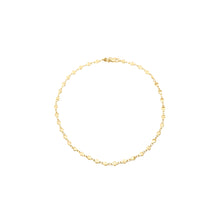 Load image into Gallery viewer, 14k gold chain, Christian, flat bead necklace perfect for layering
