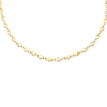 Load image into Gallery viewer, 14k gold chain, faith inspired, flat bead necklace with lobster clasp closure
