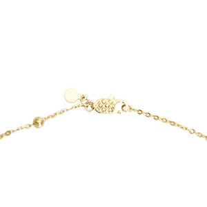 14k gold satellite, adjustable, layering chain with lobster clasp