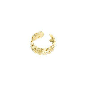 14k gold, Christian jewelry, leaf and vines adjustable ring