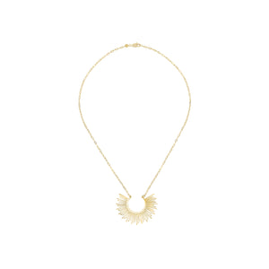 14k gold sunburst light pendant, layering necklace, Christian jewelry